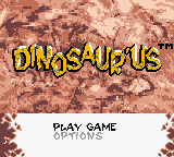 Dinosaur title screen for GameBoy Color
